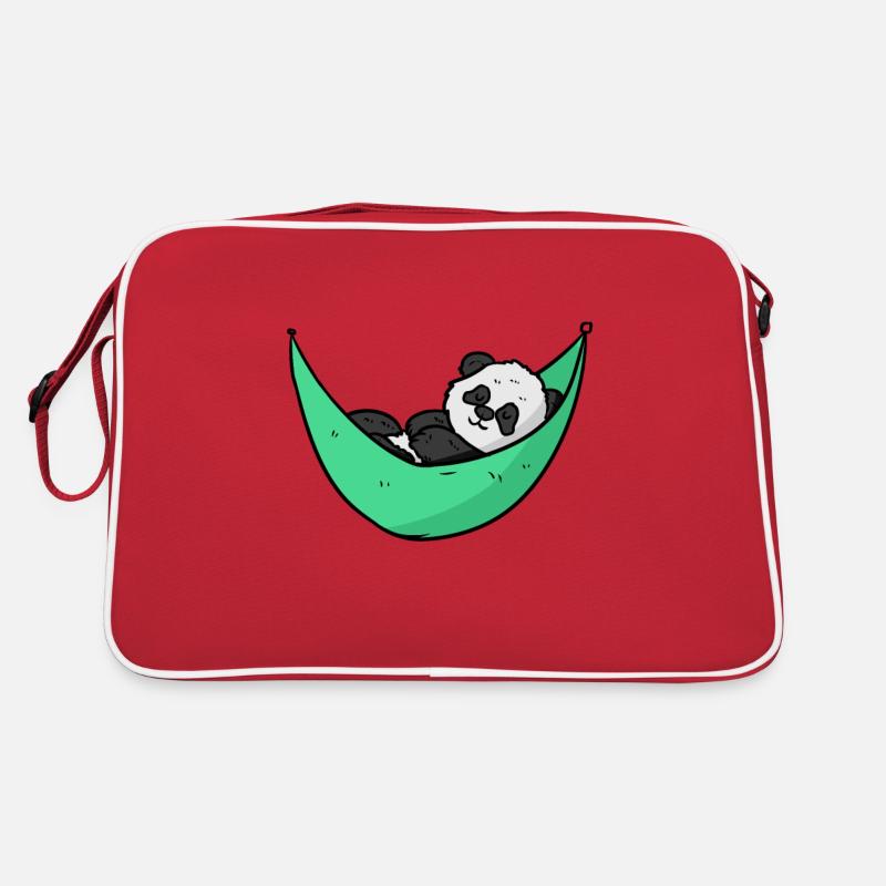 Bébé Panda Sur L’hamac Mignon Sac Retro
