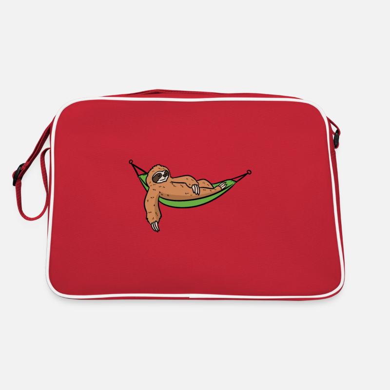 Sloth hammock vacation sleeping Retro Bag
