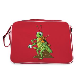 Violin Grille Violin Player Multitasking Cell Phone - Retro Bag - red/white - Back