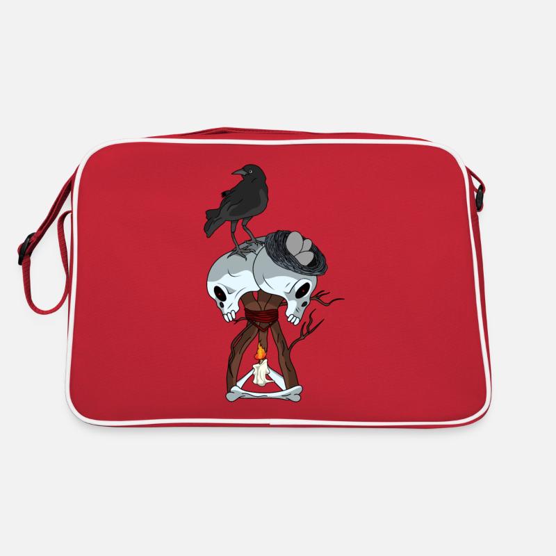 Schädel Hex Crow Videospiel Retro Tasche