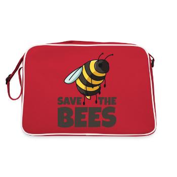 Save The Bees Bee Conservation Plant Ces Save T - Sac Retro - rouge/blanc - Dos