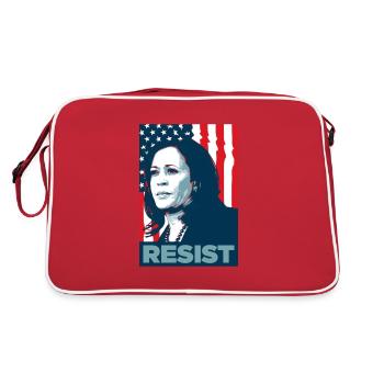 Kamala Harris Resist - Retro Tasche - Rot/Weiß - Hinten