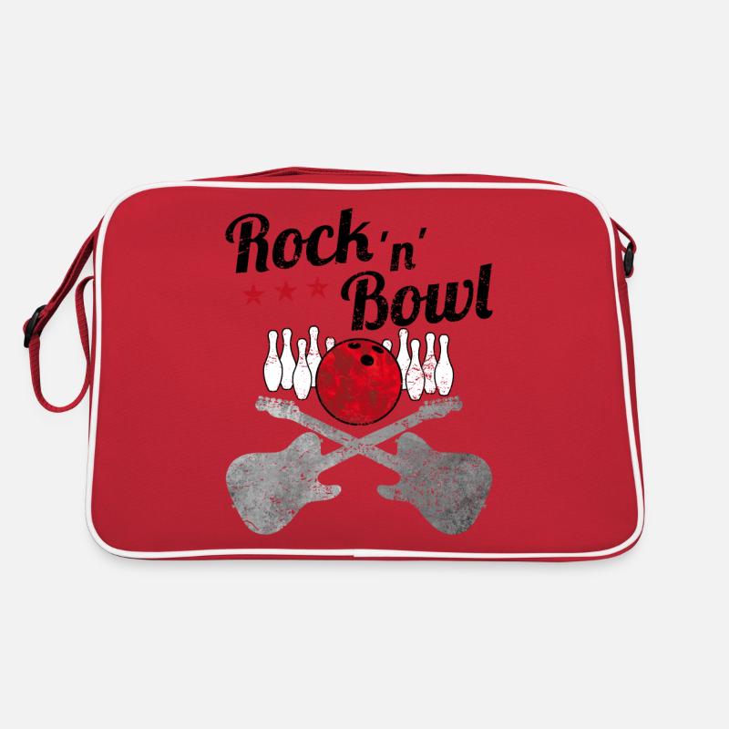 Bowling player bowling rock music fans gift Retro Bag