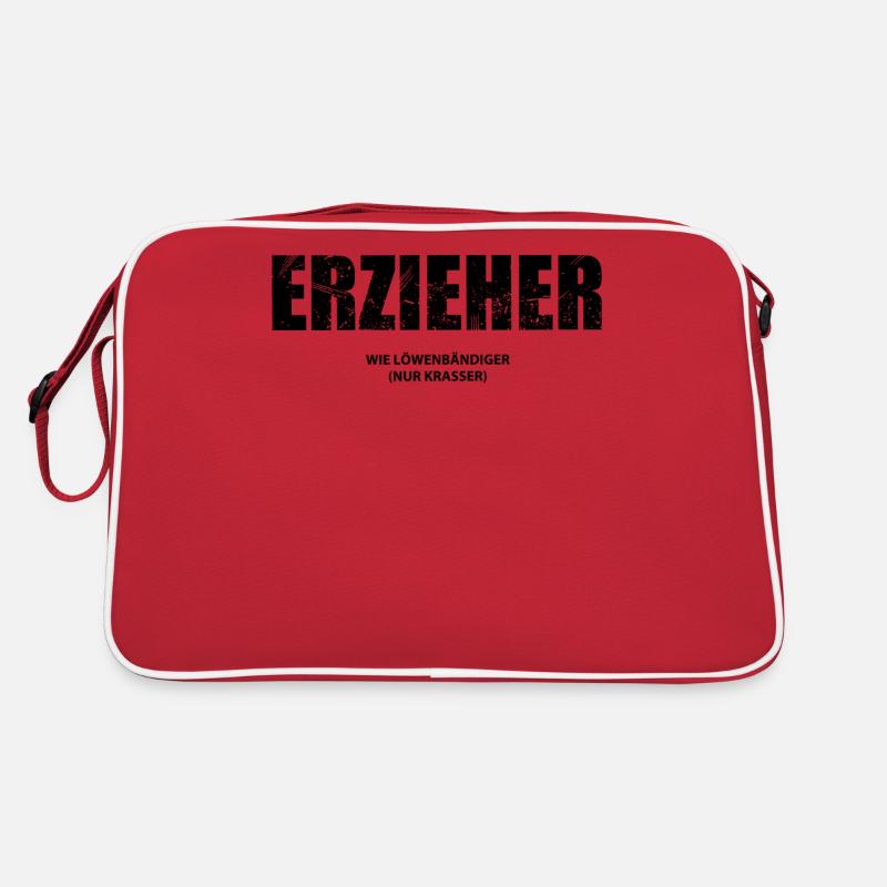Erzieher Lustiger Spruch Kindergärtner Geschenk Retro Tasche