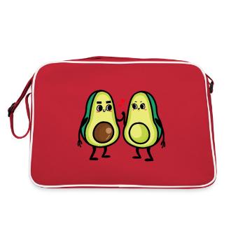 avocat couple mignon date - Sac Retro - rouge/blanc - Dos
