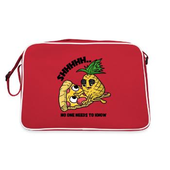 L'ananas séduit une pizza hawaï - Sac Retro - rouge/blanc - Dos