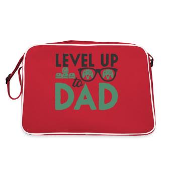 Level up to Gamer Dad - Retro Bag - red/white - Back