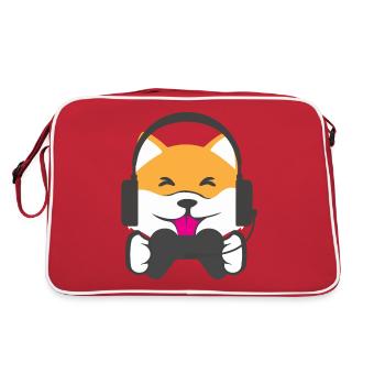 Chien de jeu Shiba Inu - Sac Retro - rouge/blanc - Dos