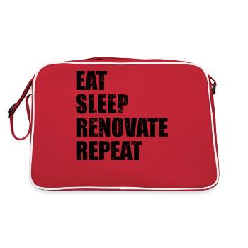 Renovate renovation funny saying gift - Retro Bag - red/white - Back