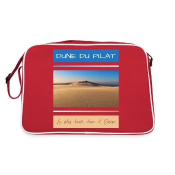 Dune du Pilat - la plus haute dune d'Europe - Sac Retro - rouge/blanc - Dos