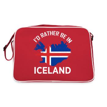 Je serais plutôt en Islande Island Europe Nordic - Sac Retro - rouge/blanc - Dos