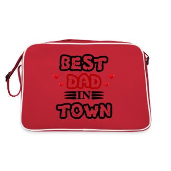 BEST DAD IN TOWN - Retro Bag - red/white - Back