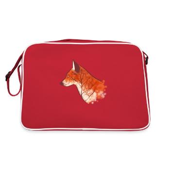 Nature Fox nature lover gift - Retro Bag - red/white - Back