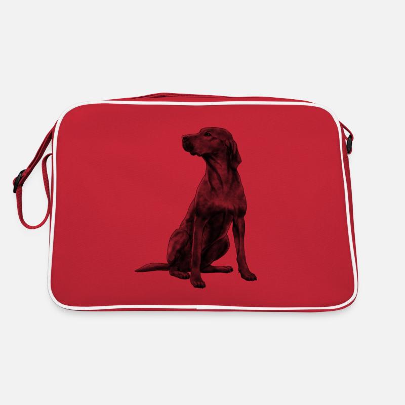 Sitzender Rhodesian Ridgeback Hund Retro Tasche