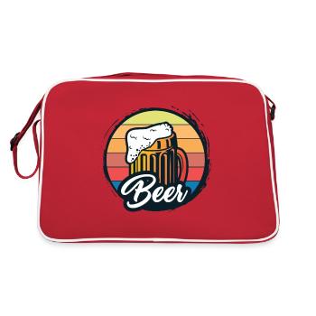Beer Beer Beer King Beer Drinker Beer pong Beer Game - Retro Bag - red/white - Back