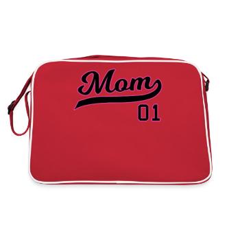 Maman 01 maman cadeau de maman fête des mères anniversaire - Sac Retro - rouge/blanc - Dos