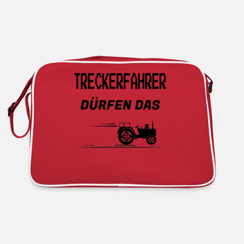 Treckerfahrer dürfen das Traktorfahrer Geschenk Retro Tasche