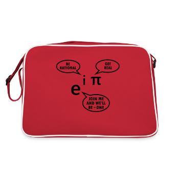 Mathématicien cadeau professeur de mathématiques Nerd Euler Pi - Sac Retro - rouge/blanc - Dos