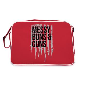 Messy Buns & Guns - Pro Gun US Flag Guns for women - Retro Bag - red/white - Back