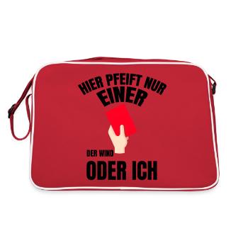 Schiedsrichter Karten Schiedsrichter Schiri Karten - Retro Tasche - Rot/Weiß - Hinten