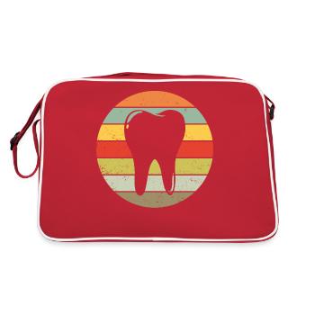 Dentiste dentistes cadeau rétro - Sac Retro - rouge/blanc - Dos