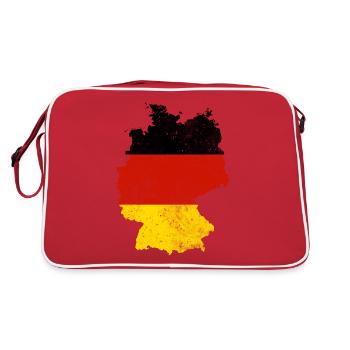 Cadeau de drapeau de la carte de l'Allemagne - Sac Retro - rouge/blanc - Dos