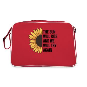The Sun Will Rise we will try again Mental Health - Retro Bag - red/white - Back