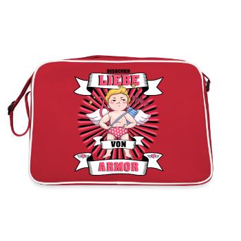 Liebe von Armor - Retro Tasche - Rot/Weiß - Hinten