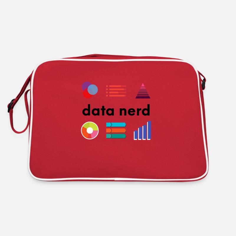Data Nerd - Data Analyst Data Scientist - Data - Retro Bag - red/white