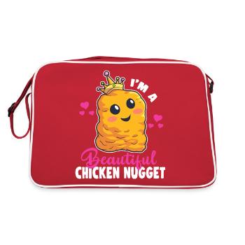 Je suis un Beautiul Chicken Nugget Kawaii Nug Life Nug - Sac Retro - rouge/blanc - Dos