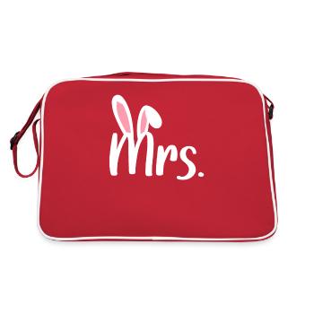 Oreilles de lapin Lapins Couple Lapins de Pâques Mrs - Sac Retro - rouge/blanc - Dos