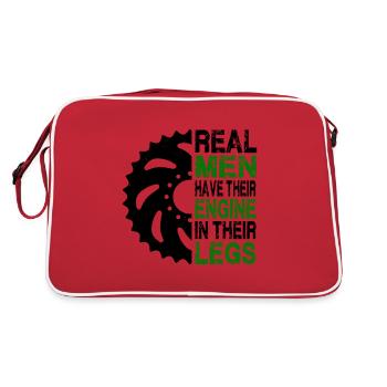 Hommes Vélo de course - Sac Retro - rouge/blanc - Dos
