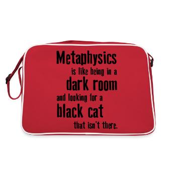 Metaphysik Phrasen Philosophie - Retro Tasche - Rot/Weiß - Hinten
