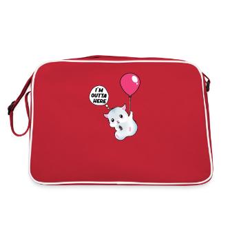 Un hamster Avec un tournesol Accroché - Sac Retro - rouge/blanc - Dos