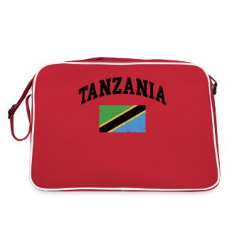 Tanzania Tanzania Map Emigrating Gift - Retro Bag - red/white - Back