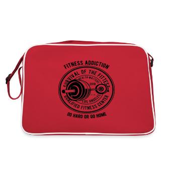 Fitness-addiction-gymnastique poids entraînement - Sac Retro - rouge/blanc - Dos