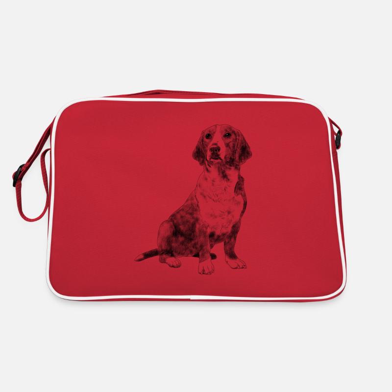 Sitzender Westfälische Dachsbracke Hund Retro Tasche
