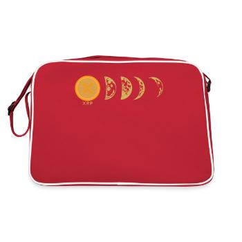 XRP Moon Ripple XRP Hodl Crypto Cryptocurrency - Retro Bag - red/white - Back