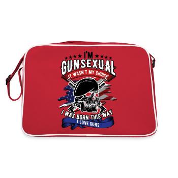 I'm Gunsexual - I Love Guns - Patriotic - Retro Bag - red/white - Back