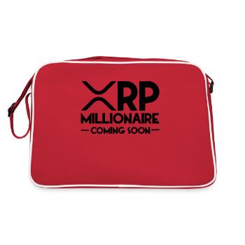 XRP Millionär Kommt Bald Ripple XRP Crypto - Retro Tasche - Rot/Weiß - Hinten
