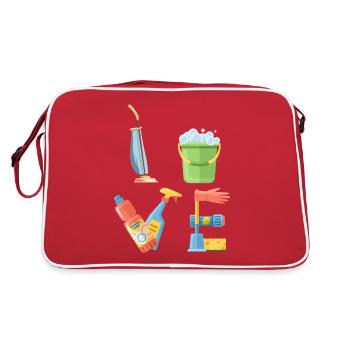 Design for cleaners cleaning staff cleaning lady - Retro Bag - red/white - Back