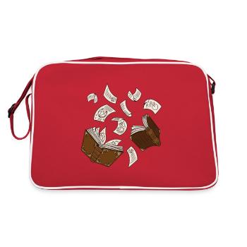 Zauberspruch Buch zum Lesen und RPG Game - Retro Tasche - Rot/Weiß - Hinten