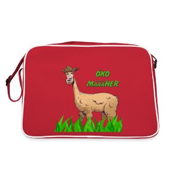 Öko Määäher - Retro Tasche - Rot/Weiß - Hinten