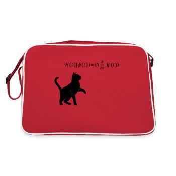 Chat De Schrödinger - physicien cadeau de physique nerd - Sac Retro - rouge/blanc - Dos