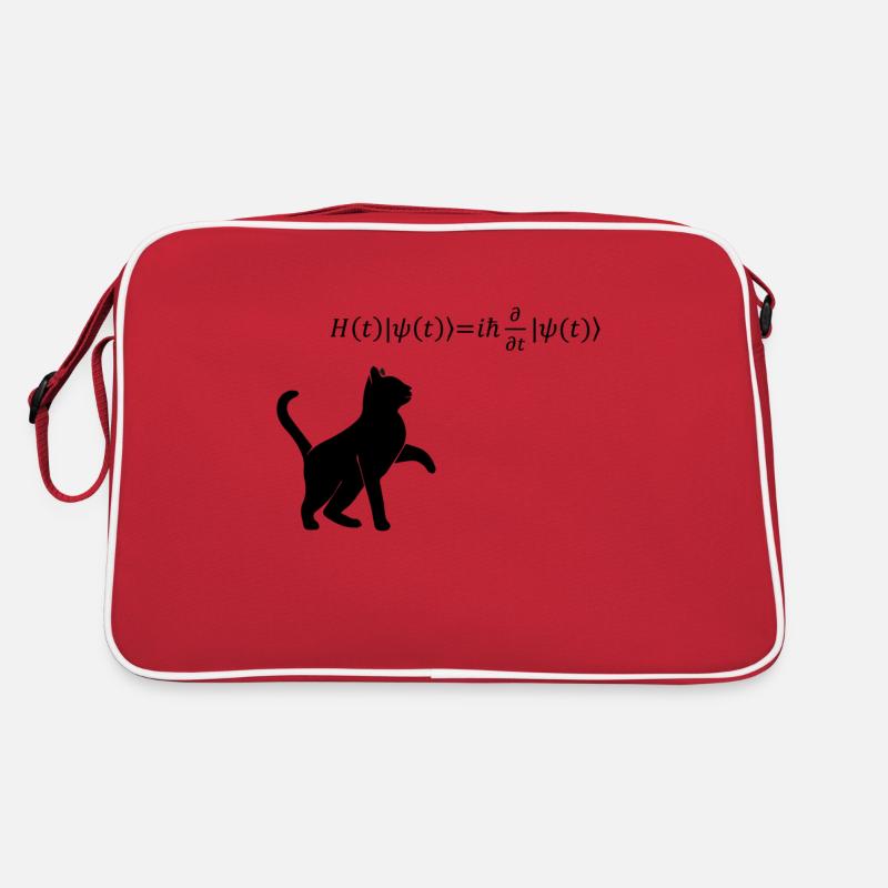 Chat De Schrödinger - physicien cadeau de physique nerd - Sac Retro - rouge/blanc