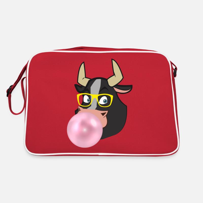 TAUREAU CHEWING-GUM LUNETTE gift idea feria Retro Bag