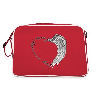 Les mères sont des anges, maman, fête des mères - Sac Retro - rouge/blanc - Dos