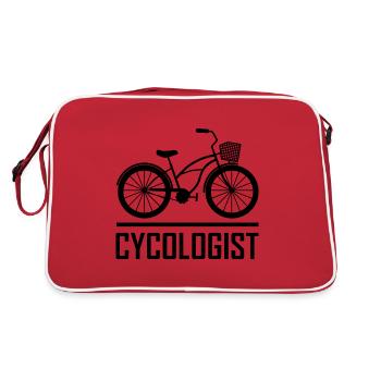 CYCOLOGIST Bicycle Funny Cycling Cyclist - Retro Bag - red/white - Back