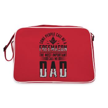 People Call Me Freemason Important Call Me Dad - Retro Bag - red/white - Back