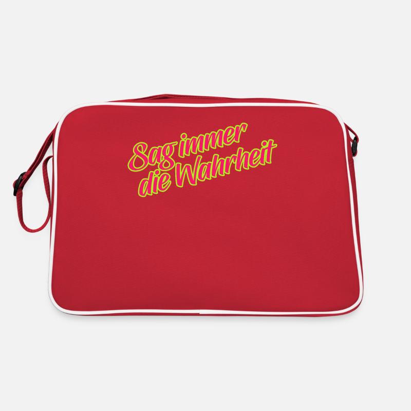 Sage Immer Die Wahrheit Statement Ehrlichkeit Retro Tasche